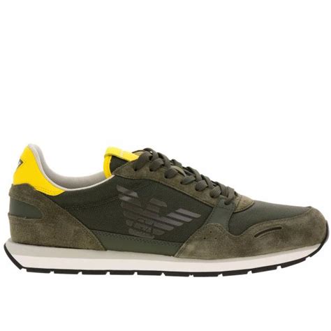 Emporio Armani Outlet: Shoes men | Sneakers Emporio Armani Men Green ...