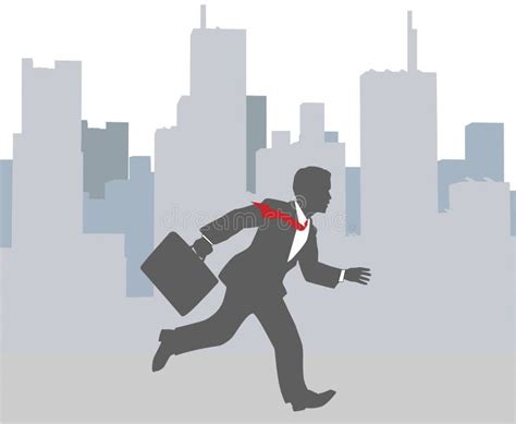 busy business person hurry city rush stock vector illustration