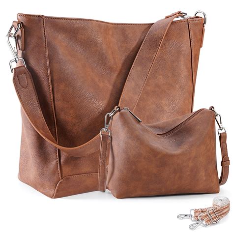 Hkcluf Vegan Leather Women S Hobo Handbags And Crossbody Bags Pcs Set