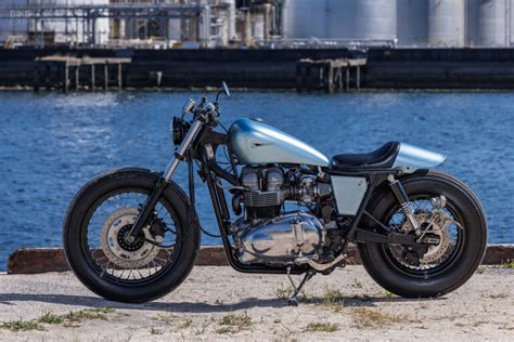 Ocean Breeze: A custom Triumph Bonneville T100 by Heiwa MC | Bike EXIF