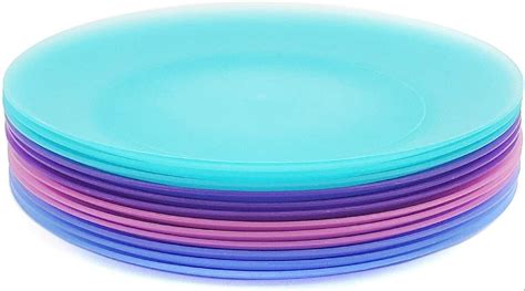 10 Inch Plastic Dinner Plates Reusable Plates Picnic Plates Set Of 12