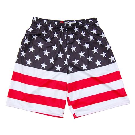 American Flag Men S Sublimated Horizontal Lacrosse Shorts