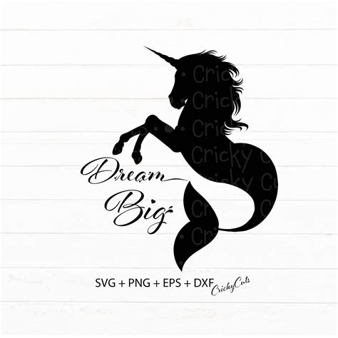 Mermicorn Svg Mermaid Svg Unicorn Svg Dream Big Svg Dream Etsy