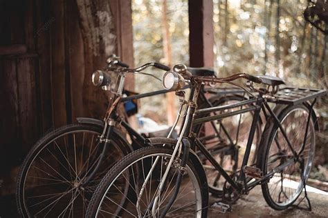 Close Up Of Old Bicycle Vintage Color Retro Cycle Lifestyle Photo