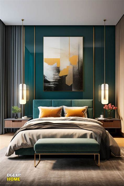 Teal And Terracotta Modern Bedroom Teal And Copper Bedroom Teal