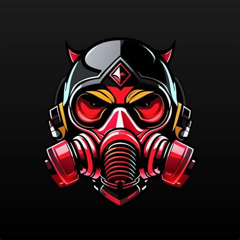 Premium Vector Gas Mask Esport Mascot Gaming Logo Illustration Design