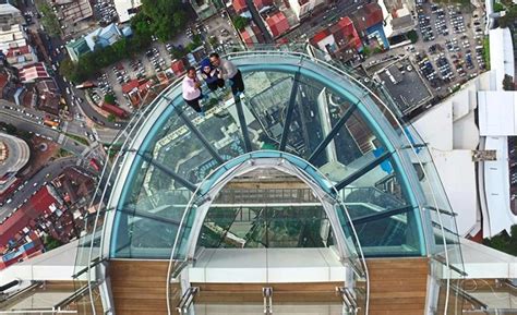 Malaysia's highest skywalk in Penang sits on top of a giant amusement ...