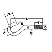 Hook Bolt Special DxLxCxTzB B Expressed In Degrees By Delta Fastener