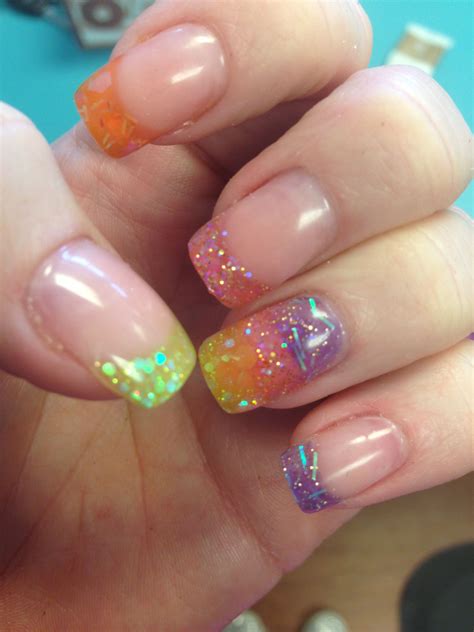 Rainbow Tip Nail Designs Daily Nail Art And Design