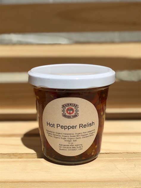 Hot Pepper Relish Sunrise Organic Farms