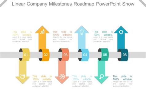 Linear Company Milestones Roadmap Powerpoint Show Powerpoint Templates Roadmap Powerpoint