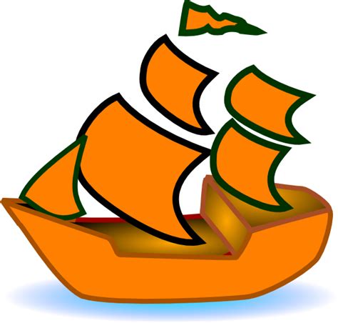 Orange Boat Clip Art At Vector Clip Art Online Royalty