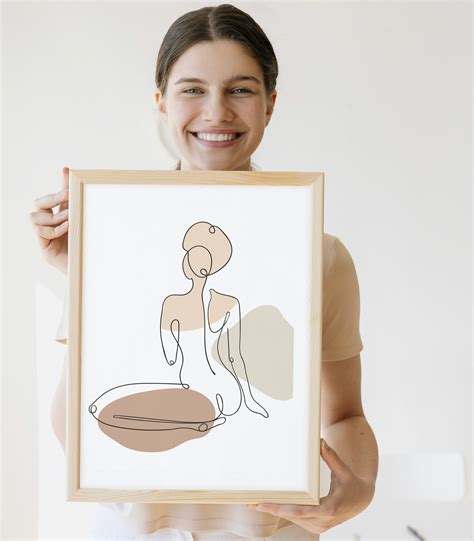 Naked Woman Line Art Set Abstract Woman Body Line Drawing Aesthetic