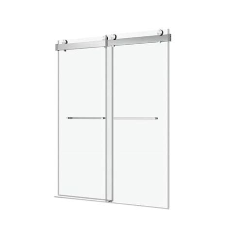 Aoibox 60 In W X 76 In H Sliding Frameless Shower Tub Door Enclosure