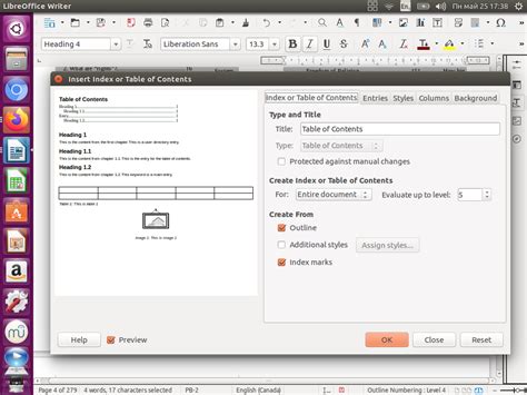 How To Control Table Of Contents English Ask Libreoffice