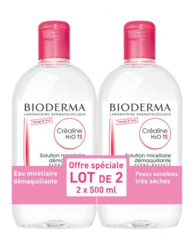 Bioderma Crealine Ts H Solution Micellaire Nettoyante Apaisante X