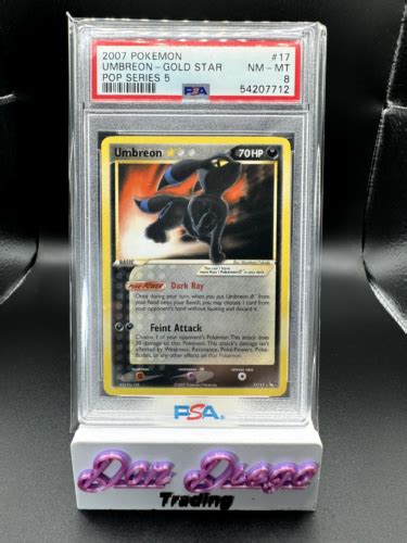 2007 Pokemon Pop Series 5 17 Umbreon Gold Star Psa 8 Ebay