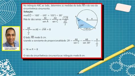 Exerc Cio Resolvido Sobre Lei Dos Senos Aula Ano Youtube