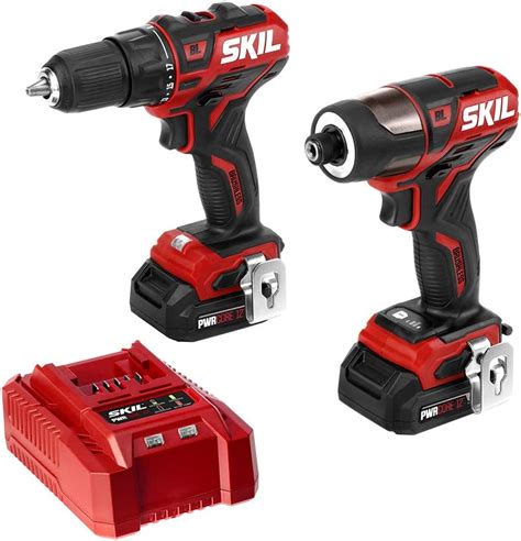 Skil 2 Tool Kit Pwrcore 12 Brushless 12v 12 Inch Cordless Drill Driver And 14 Inch Hex Impact