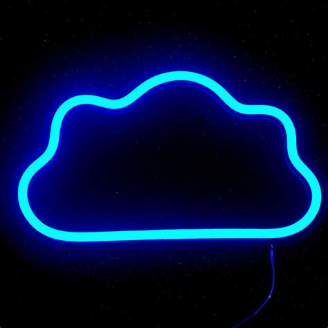 Blue Led Cloud Neon Sign Cocus Pocus