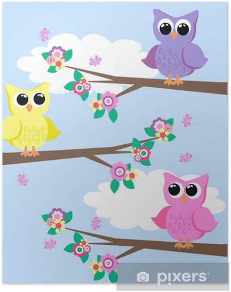 Poster Owls Pixers Uk