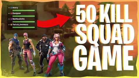 50 Kill WORLD RECORD Squad Win Gameplay On PC Fortnite Battle Royale