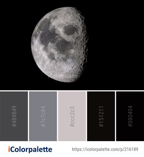 Color Palette Ideas From Moon Astronomical Object Atmosphere Image