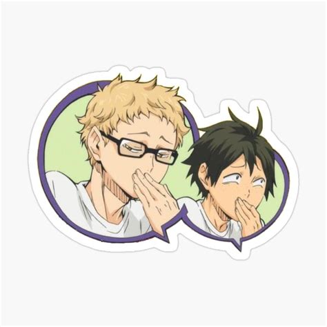 Tsukishima And Yamaguchi Haikyuu Sticker By Weeklyyeti Anime