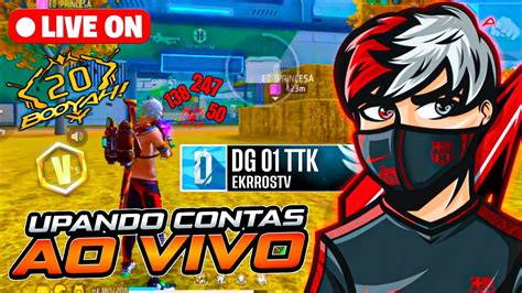 LIVE FF FREE FIRE AO VIVO UPANDO CONTAS BR RANK E CS RANKING MELHOR