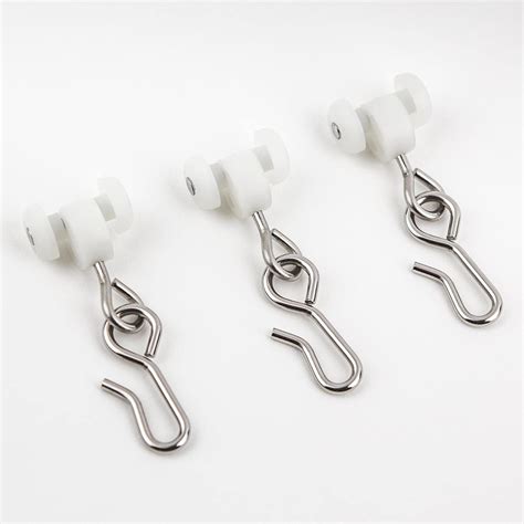 Evertrack Curtain Hooks Dual Wheel Roller Carriers For