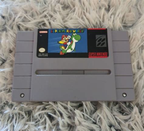 Super Nintendo Super Mario World 1990 Original Game Cartridge Super Nintendo Entertainment ...