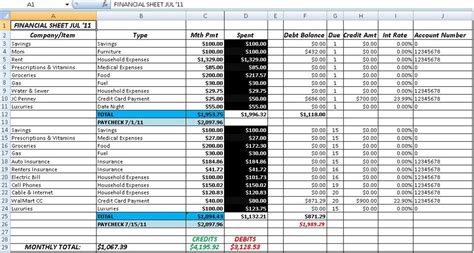 Free Accounting and Bookkeeping Excel Spreadsheet Template - HubPages