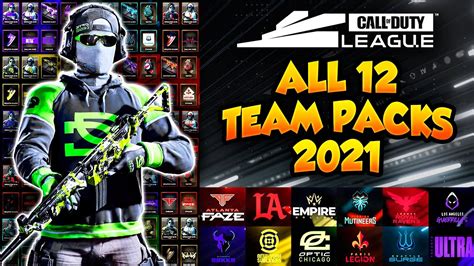 Call Of Duty League 2021 Packs Now Available All 12 Team Packs