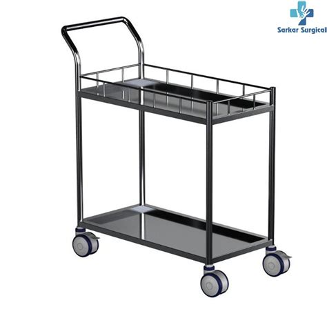 Stainless Steel Silver Ot Instrument Trolley Load Capacity 0 50 Kg