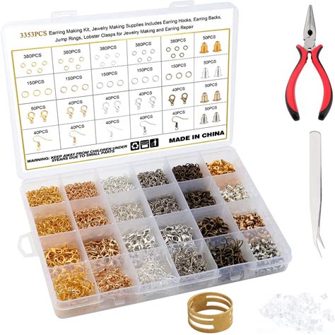 Keesin Pcs Earring Making Supplies Kit Includes Earring Hooks