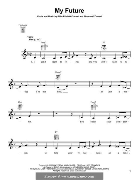 My Future Billie Eilish By F O Connell Sheet Music On Musicaneo