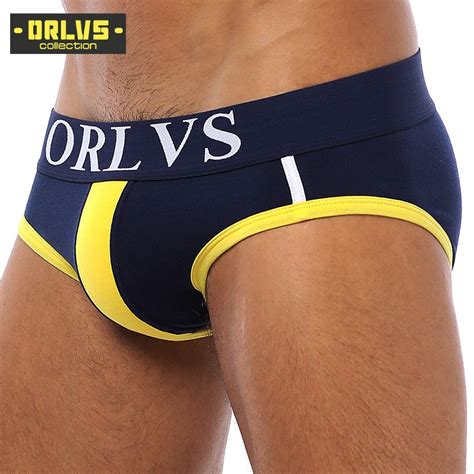 Orlvs Cueca Masculina Respirável Cintura Baixa Malha Elástica