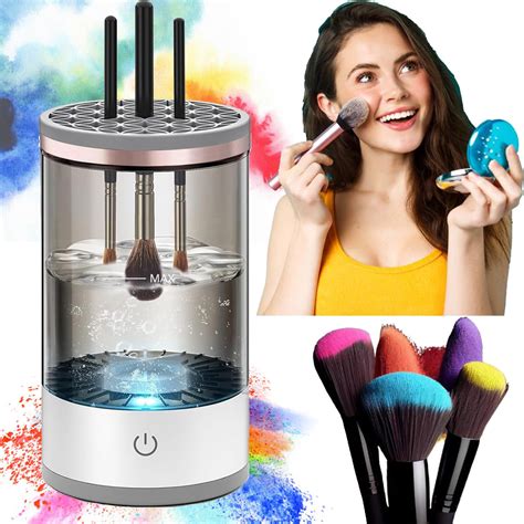 Makeup Brush Cleaner, Automatic Spinning Makeup Brush Cleaner Fit For ...