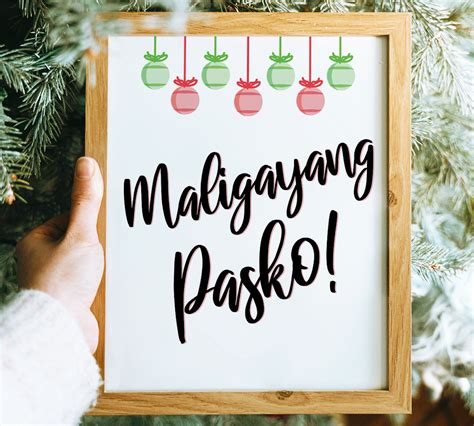 Maligayang Pasko Printable Christmas Sign Svg Pdf Png Jpeg Christmas