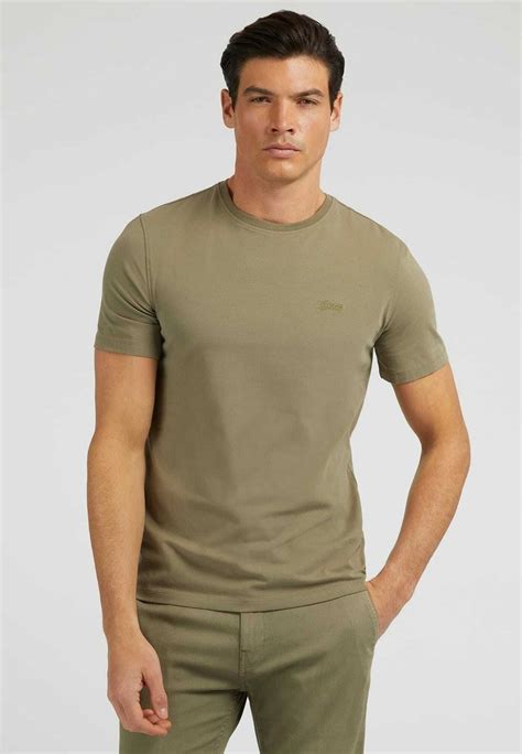 Guess T Shirt Basic Grün Groen Zalando Nl