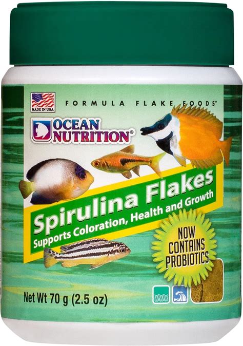 Amazon Ocean Nutrition Spirulina Flake Fish Food Natural