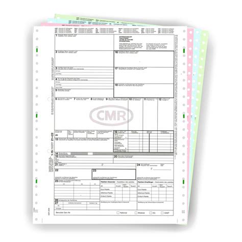 Endlos CMR Frachtbrief 4 Fach Selbstdurchschreibend Henkel GmbH