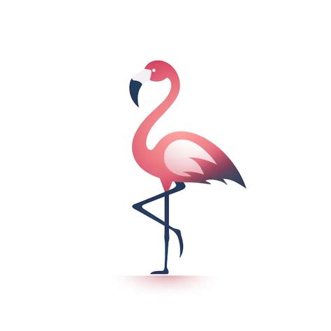 Premium Photo Minimalistic Flamingo Logo Icon On White Background