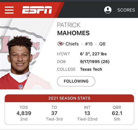 “Broken” Patrick Mahomes final regular season stats- 4839 passing yards ...