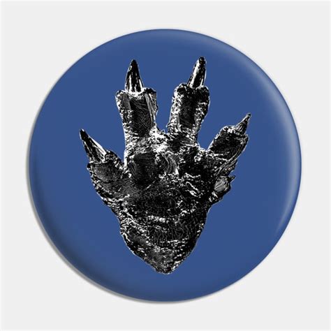 Godzilla Footprint Godzilla Pin TeePublic