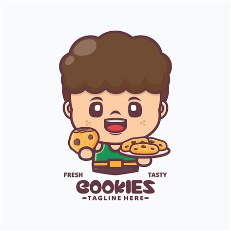 Premium Vector Cookies And Man Cartoon Mascot Vector Illustration In