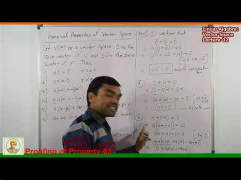 Vector Space Properties Of Vector Space Youtube