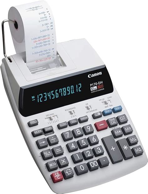 Amazon Canon P Dh Digit Desktop Printing Calculator White