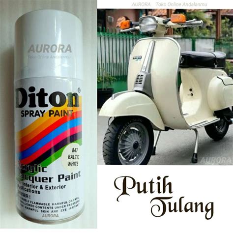 Jual Cat Semprot Pilok Pilox Cat Putih Tulang Diton Baltic White 847