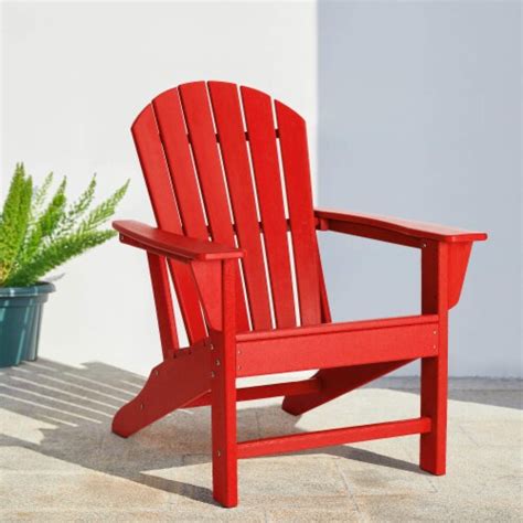 Glitzhome Outdoor Piece Rust Proof Hdpe Adirondack Chair Set With